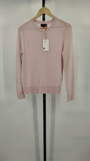 Quince Women's Mongolian Cashmere Crewneck Sweater Minimal Pink Sleeved Top S
