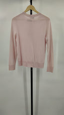 Quince Women's Mongolian Cashmere Crewneck Sweater Minimal Pink Sleeved Top S