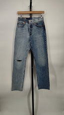 Levis Women 501 Straight Jeans Two Tone Blue 25