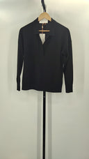Quince Women Mongolian Cashmere Polo Sweater Black S