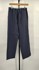 Quince Womens 100% Organic Cotton Gauze Straight Leg Pants Indigo Blue XS