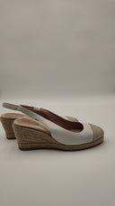 Cole Haan Women Slip On Slingback Espadrille Wedge Sandals White 10.5
