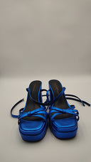 Intentionally Blank Women X Revolve Detroit Platform Sandal Shoes Blue 7