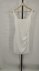 Bhldn Women Molly Stretch Crepe Square-Neck Mini Dress White M