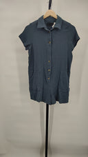 Hatch Women The Lenora Romper Sleeved Jumpsuit Gray 0