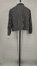 Moon River Women Boxy Button Up Shirt Sleeved Top Gray XS