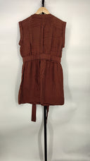 J.Crew Women Tie-Waist Mini Dress Basic Sleeved Brown 8