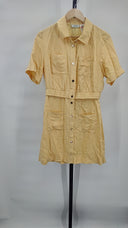 Sandro Women Short Buttoned Dress Basic Sleeved Yellow 38