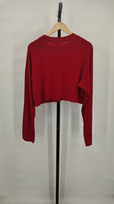 Cotton Citizen Women Tokyo Crop Shirt Sleeved Top Red L