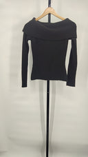 Central Park West Women Gwyneth Off-Shoulder Sweater Black S