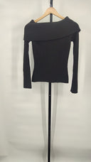 Central Park West Women Gwyneth Off-Shoulder Sweater Black S