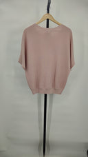 Quince Women's Lightweight Cotton Cashmere Sweater Sugar Stone Sleeved Top S