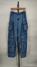 Afrm Women Parker Cargo Pant Jeans Blue 25