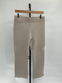 Quince Womens Ultra-Stretch Ponte Kick Flare Pants Ecru M