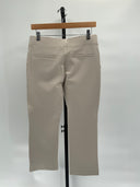 Quince Womens Ultra-Stretch Ponte Kick Flare Pants Ecru M