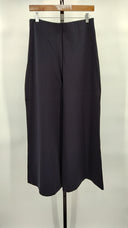 Quince Womens Ultra-Stretch Ponte Super Wide Leg Ankle Pants Navy L