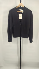 Everlane Women's The Boxy Cardigan In Everyday Cotton Black Sleeved Top M