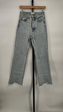 Grlfrnd Women Harlow High Rise Boot Slit Jeans Blue 26