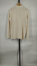 Olivia Women Bradford Cable Grandpa Cardigan Sleeved Top White M