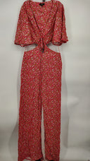 Afrm Women Savvy Midi Dress Basic Sleeved Red XS