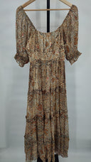 Cleobella Women Arabella Ankle Dress Basic Sleeved Brown M