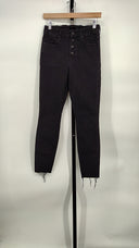 Mother Women The Pixie Ankle Fray Jeans Black 28