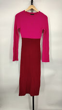 Line & Dot Women Frankie Dress Basic Sleeved Pink S
