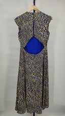 Reiss Women Livia Mosaic Print Split Midi Dress Blue 8