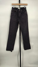 Agolde Women Lana Mid Rise Straight Jeans Black 24