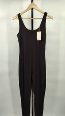 Quince Womens Maternity Recycled Knit Tank Unitard - 28" Black S
