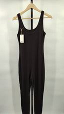 Quince Womens Maternity Recycled Knit Tank Unitard - 28" Black S