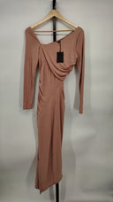 Michael Costello Women X Revolve Ansel Midi Dress Basic Sleeved Pink S