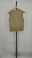 Vince Women Crew Neck Shell Pullover Sleeved Top Brown S