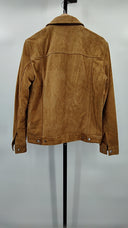 Quince Men's Italian Suede Trucker Jacket Cognac Outerwear M