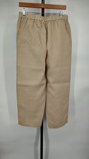 Quince Women's 100% European Linen Pants - 25" Driftwood M