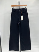 Quince Womens Bella Stretch Wide Leg Jeans - 32" Black 26