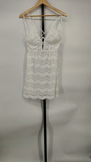 For Love & Lemons Women Mimi Mini Dress Basic Sleeved White M