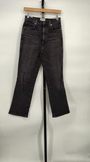 Agolde Women Pinch Waist High Rise Kick Flare Jeans Black 27