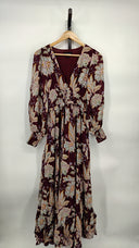Yumi Kim Women Frida Maxi Dress Basic Sleeved Red S