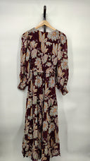 Yumi Kim Women Frida Maxi Dress Basic Sleeved Red S