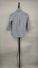 Another Tomorrow Men Linen Shirt Sky Sleeved Top Blue 36