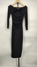 Ser.O.Ya Women Lotus Dress Basic Sleeved Black S