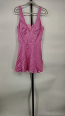 Bardot Women Anika Corset Satin Dress Basic Sleeved Pink L