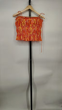 Camila Coelho Women Mura Top Sleeved Orange M