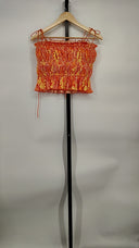 Camila Coelho Women Mura Top Sleeved Orange M