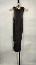 James Perse Women Racerback Blouson Dress Basic Sleeved Black M