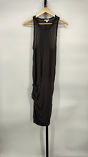 James Perse Women Racerback Blouson Dress Basic Sleeved Black M