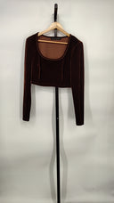 House Of Harlow 1960 Women X Revolve Ovelia Top Sleeved Brown L
