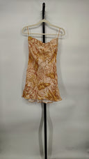 Bec + Bridge Women Strapless Mini Dress Basic Sleeved Yellow S