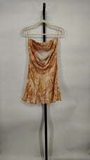 Bec + Bridge Women Strapless Mini Dress Basic Sleeved Yellow S